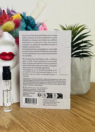 Оригинальный пробник парфюмированная вода essential parfums mon vetivever