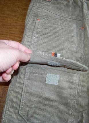 Бежевые вельветовые котоновые штаны-карго одягайко 122 рост4 фото