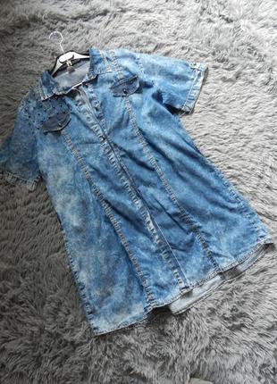 Джинсовое  платье варёнка с заклёпками сукня літні тонкі джинс вареня із заклепками туреччина у прод