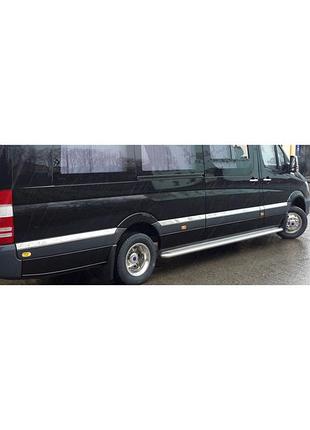 Накладки на двери ( молдинг двери) volkswagen crafter (фольксваген крафтер) дл.база, нерж. 10 шт.
