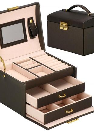 Шкатулка для украшений (футляр для бижутерии) springos 17.5 x 14 x 12.5 см ha1029