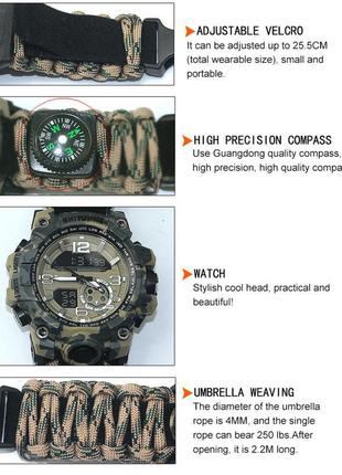 Тактичні військові водонепроникні кварцові чоловічі годинники ...9 фото