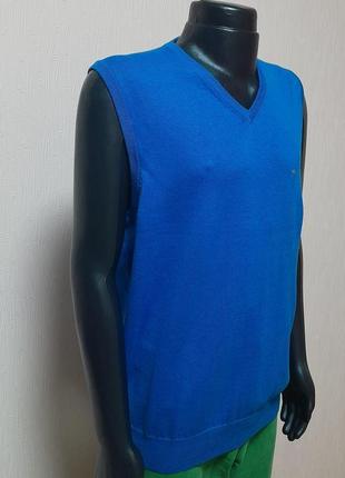 Шикарный фирменный слиповер синего цвета из 100% superfine cotton fynch - hatton4 фото