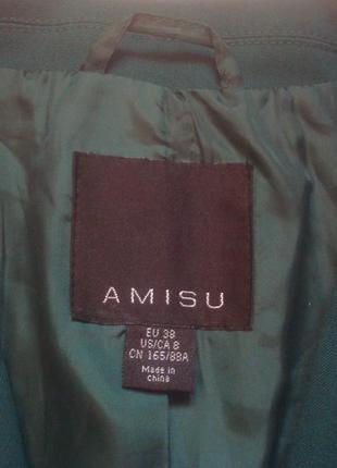 Стильный пиджак /жакет изумрудного цвета/amisu/скидки!!!4 фото