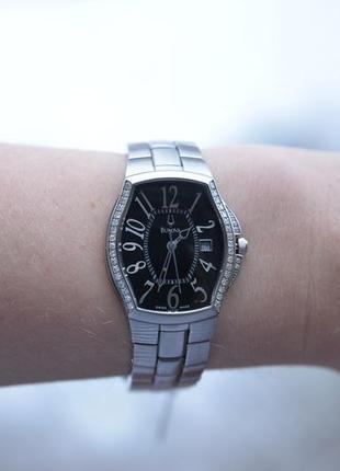 Швейцарський жіночий годинник з діамантами 38шт bulova swiss7 фото