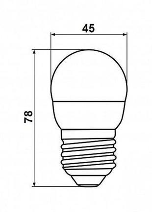 Світлодіодна лампа biom bt-543 g45 4w e27 3000к матова3 фото