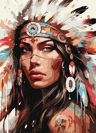 Картина за номерами легенда племені  ідейка 40 х 50 kho8425