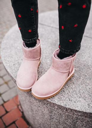 Ugg mini classic pink угги3 фото