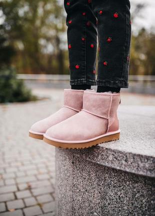 Ugg mini classic pink угги1 фото