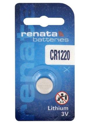 Батарейка renata cr1220 lithium, 3v, 1х1 шт