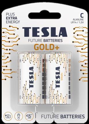 Батарейки tesla c gold+ lr14 / blister foil 2 шт.