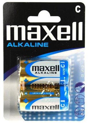 Батарейки maxell alkaline c/lr14 2шт/уп blister