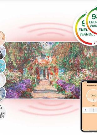 Умный инфракрасный обогреватель wonderwall air art klarstein с wifi размер 120х60см