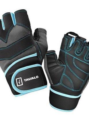 Спортивні рукавички tavialo black-gray- blue l чоловічий