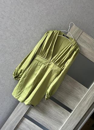 Ніжна оливкова сукня 🌿6 фото