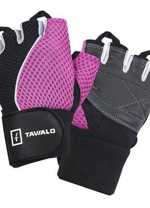 Спортивні рукавички tavialo black-pink s жіночі