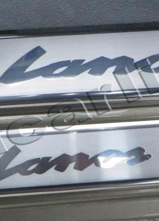 Накладки на пороги lanos (ланос), 4шт. premium