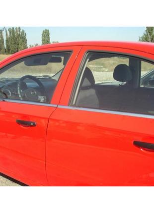 Хром молдинг скла (оконтовка вікна) chevrolet aveo (шевроле авео) t250, carmos неірж.