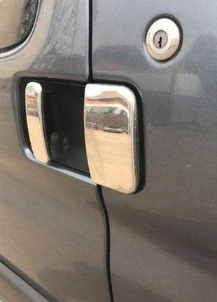 Хром накладки на ручки citroen berlingo 1 96-08 (ситроен берлінго). нерж.3 шт carmos