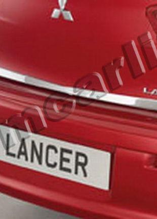 Хром накладка нижней кромки багажника mitsubishi lancer (митcубиси лансер) 10 (2007-  ), нерж.