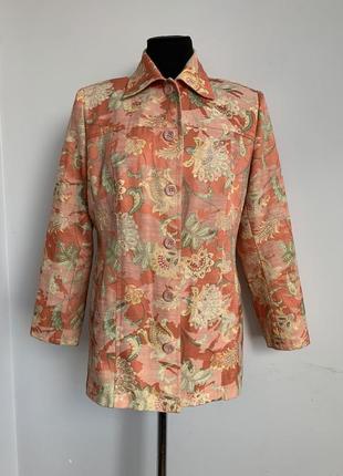 Вінтаж жакет піджак 70х тафта гобелен