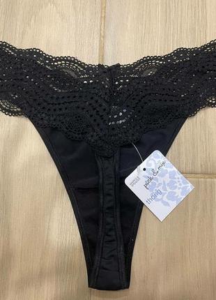 Акция 🎁 новые стильные трусики thong m&amp;s collection 

черные etam victoria ́s secret2 фото