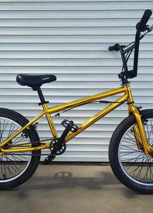 Трюковий велосипед crosser bmx 20" gold сталевий до 110кг колі...