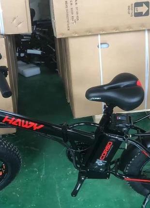 Електровелосипед фетбайк 20" corso hawy двигун 500w, акум. 48v...