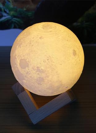 Нічник 3d світильник місяць moon touch control 15 см, 5 режимів8 фото