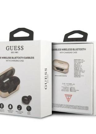 Навушники бездротові блютуз оригінальні бренд guess вставні ва...3 фото