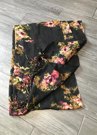 Великий шарф, хустка в квіти1 фото