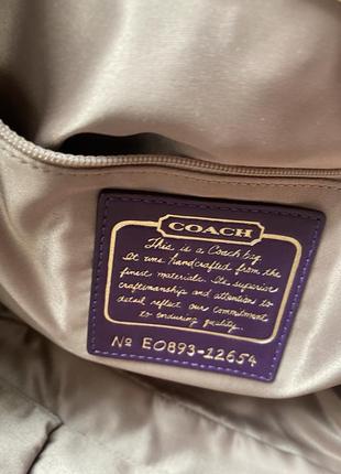 Винтажная номерная кожаная сумка coach legacy garcia leather hobo7 фото