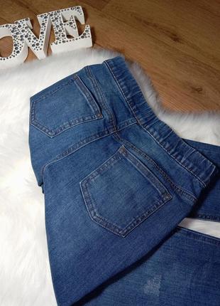 Джеггинсы базовые синие джинсы на 9-10 лет5 фото