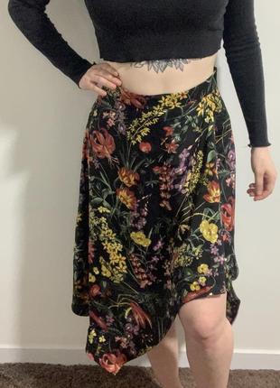 H&amp;m floral midi skirt