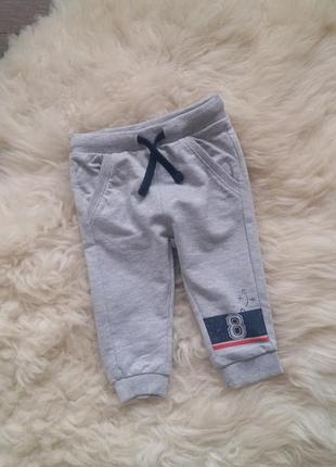 Спортивные штаны-джоггеры ovs (италия) на 9-12 месяцев (размер 74)