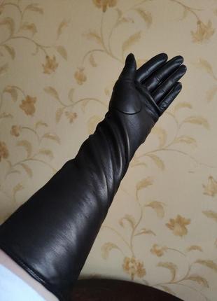 Высокие перчатки кожа7 фото