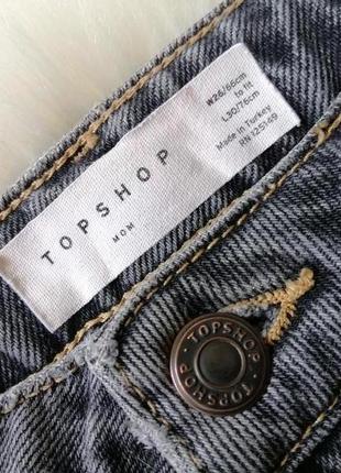 Джинсы topshop mom jeans in washed black8 фото