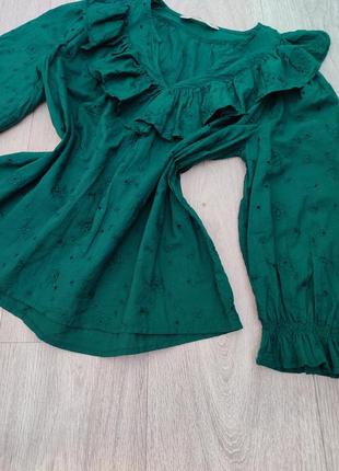 Зелёная блуза8 фото