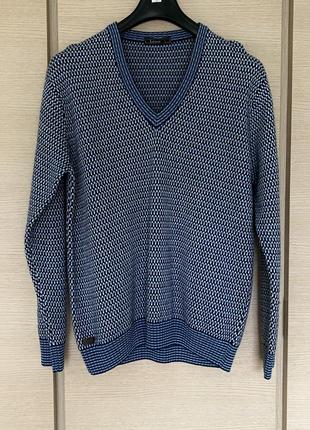 Мужской тёплый пуловер премиум класса lacoste размер xl