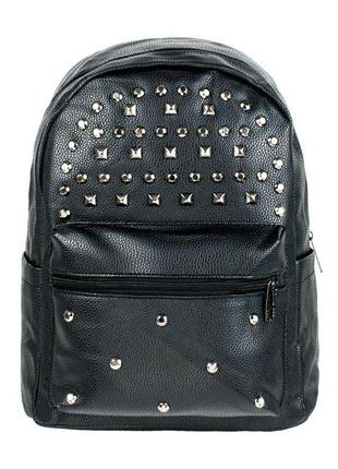 Рюкзак міський backpack rivets 30х23х12 см чорний (22470)1 фото