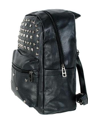 Рюкзак міський backpack rivets 30х23х12 см чорний (22470)2 фото