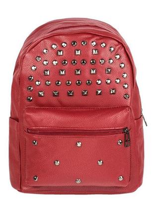 Рюкзак міський backpack rivets 30х23х12 см червоний (22472)1 фото