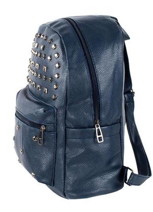 Рюкзак міський backpack rivets 30х23х12 см синій (22471)2 фото