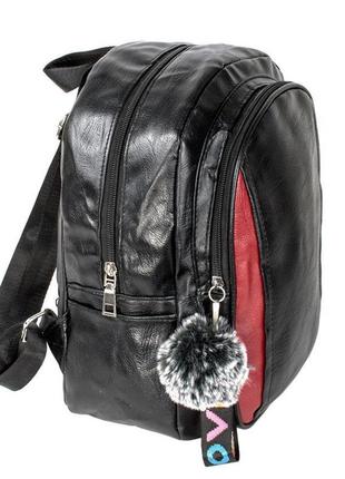 Рюкзак міський backpack average 28х23х10 см чорний з червоними...2 фото
