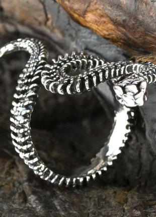 Кільце win змія регульований розмір сталевий (26110)3 фото