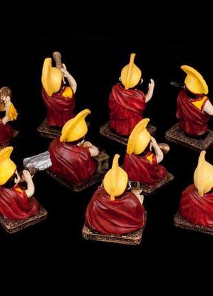 Статуэтка этническая тибетские монахи набор 12 шт. полимер 10x...4 фото