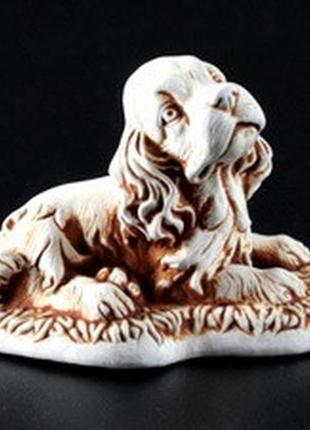 Статуетка щеня на килимку netsuke charm гіпс 6х4х4 см (14669)