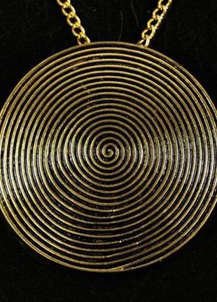 Кулон символ удачі спіраль 6х6х0,2 см золотистий (17638)