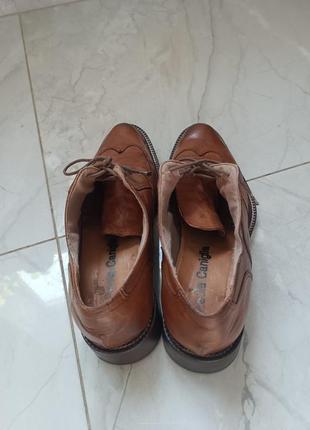 Кожаные коричневые туфли лоферы 38 р5 фото