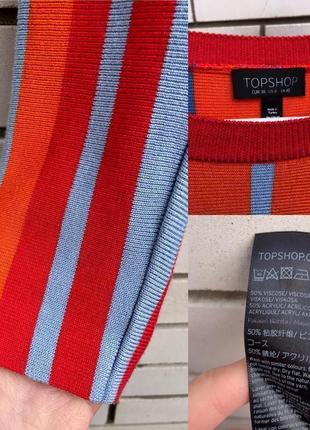 Укороченый полосатый джемпер свитер topshop9 фото